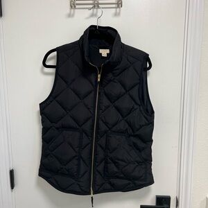 J. Crew Black Quilted Vest